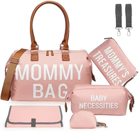 Ensemble de sacs à couches de voyage 2 pièces avec logo personnalisé, pochettes supplémentaires, matelas à langer imperméable, pare-soleil amovible, moustiquaire OEM ODM