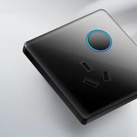 Interruptor de Pared de Vidrio Templado Moderno, Control Táctil, Z-Wave, 4 Canales, 4 Vías, IP20, Aplicación Smart Life, Wi-Fi, Grupo YuHe, 10A, 230V