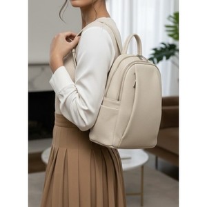 Women Stylish Genuine Leather <b>Backpack</b> Designed with Functional Multi Pocket Layout Zipper Closure for School Travel Office Work - Product Image 1