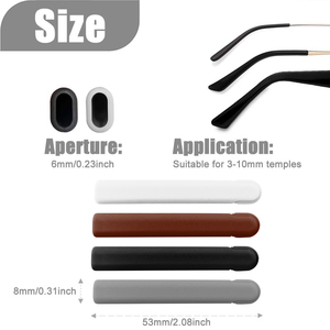 Manchons antidérapants en silicone pour lunettes Meta <span class=keywords><strong>Ray</strong></span>-<span class=keywords><strong>Ban</strong></span> – Accessoires de fixation anti-glissement pour l'oreille - Product Image 3