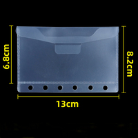 Enveloppe A5 transparente en PP épais avec bouton pression et poches pour étiquettes, dossier de documents en plastique imperméable de qualité supérieure pour l'école et le bureau