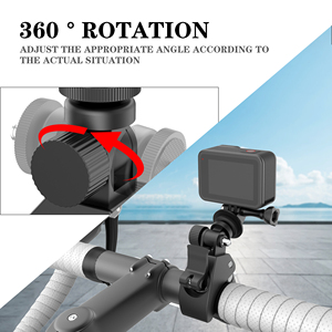 Support de fixation pour <span class=keywords><strong>guidon</strong></span> de vélo, rotation à 360°, pince à griffes de crabe pour caméra d'action <span class=keywords><strong>GoPro</strong></span> Insta360 DJI Osmo, clip pour vélo et moto - Product Image 5