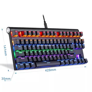 Harga Pabrik 87 Tombol Keyboard Gamer Mekanik Mini Gaming 87kunci Keyboard Mekanik untuk Aksesoris Komputer