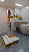 Ouvre-sacs 4 axes pour traitement de l'eau PAC/PAM, bras robotisé, 25 kg/sac, 100 sacs/h, collecte automatique des déchets, PLC, trémie en acier inoxydable, commande à distance