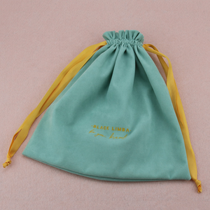 Sac cosmétique personnalisé pas cher, grand sac en velours à cordon pour chaussures/rasoir/sèche-cheveux - Product Image 4