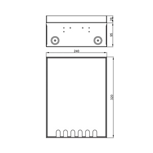 Boîte de sortie au sol en acier inoxydable 304 avec couvercle encastré, ports d'alimentation et de données pour les zones de soins secs - Product Image 6