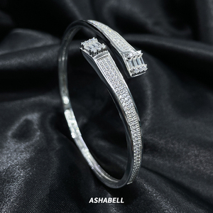 Diseño Original S925 pulsera de plata esterlina 5A Zircon CZ Ice Out hecho a mano ajustable abierto completo diamante brazaletes para mujeres <span class=keywords><strong>Gifi</strong></span> - Product Image 1