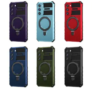 Magnetic Case For Samsung S23 Ultra 2 in 1 Shockproof Phone cover Kickstand Cell Phone Cover For Samsung S23FE A25