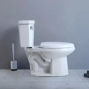 Vaso sanitário de cerâmica de duas peças para banheiro moderno, vaso sanitário sifônico com armadilha