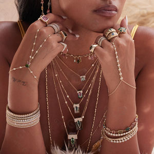 Gemnel Bracelet en argent 925 avec diamant gradué Zircon gradué Bijoux de main élégants faits à la main - Product Image 6