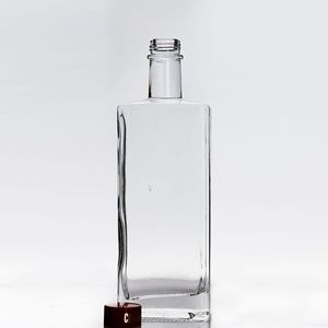 Vente flash, bouteille de brandy, <span class=keywords><strong>rhum</strong></span>, whisky en verre de haute qualité, carrée, française, 490 ml, 50 cl, avec bouchon à vis - Product Image 4