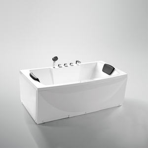Bañera de hidromasaje doble de acrílico moderna para 2 personas con chorro de aire <span class=keywords><strong>Spa</strong></span> con ducha Baño de remojo de gran espacio y escurridor para hoteles - Product Image 1