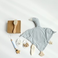 100% coton Lion sécurité couverture bébé douche couverture cadeau ensemble avec chaussettes bébé naissance cadeau ensemble
