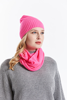 100% Reiner Kaschmir Winter Casual Damen Flachgestrickter Hoodie mit Frontlogo und Dicker Kapuze