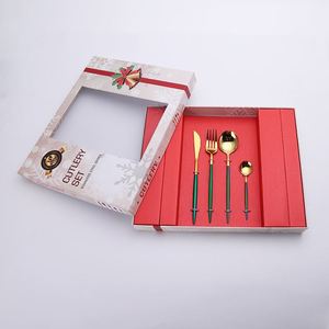 Promotion Luxury 4pcs 24 Pcs Gold Flatware Royal Wedding Tableware Set Stainless Steel Cutlery Box - Product Image 6