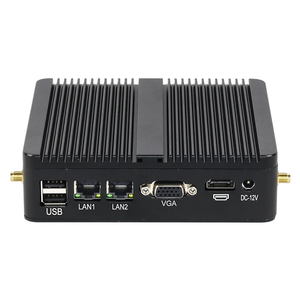 جهاز لوحدة معالجة رقيقة J4125 J4105 DDR4 انتل INNODA PC ألومنيوم 6COM 4K شبكة مزدوجة شبكة محلية جهاز توجيه x86 صناعي بدون مروحة حاسوب صغير - Product Image 5