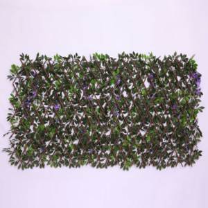 Stock espandibile fiori artificiali viola salice traliccio calore espandibile foglia artificiale recinzione per scopo decorativo No MOQ - Product Image 5