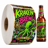 Etiquetas de Vinilo Personalizadas para Botellas, Resistentes al Agua, con Lámina Dorada, Adhesivas, para Vino, Licores, Jugos, Refrescos, Cerveza y Bebidas