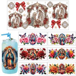 Calcomanía Personalizada de la Virgen María, al por Mayor, Diseño de Anime, Resistente al Agua, para Vasos de 16 oz, Transferencia UV DTF, Adhesivo para Envolver Tazas - Product Image 2