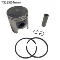 Nuevo Kit de Pistón de Motor de Motocicleta para Suzuki TS185, Diámetro del Cilindro 64 mm, Construcción Metálica, Accesorios de Alta Calidad para Scooter