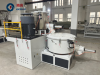Mélangeur à ruban automatique industriel haute vitesse en acier inoxydable avec chauffage pour granulés plastiques et poudre de composant PVC, capacité 1000 kg