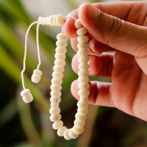Tasbih de prière islamique de haute qualité en os de buffle, 100 perles, forme naturelle, éco-responsable, fait main, Subha musulmane, prix bas - Product Image 1