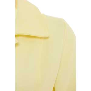 Vestido Amarillo de Algodón y Spandex con Cuello, Largo hasta el Suelo, Talla Única XL, Estilo Casual para Fiesta, con Forro de Patrón Sólido para Otoño - Product Image 2