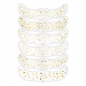 Tatouages éphémères argentés dorés effet taches de rousseur, étoiles et papillons scintillants, autocollants imperméables - Product Image 4