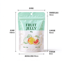 Sachet Doypack Personnalisé Imprimé avec Fermeture Zip Refermable, Emballage Alimentaire en Plastique de Qualité pour Gelée de Fruits, Sachet Doypack pour Snacks