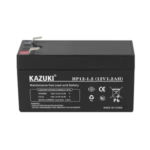 KAZUKI China Factory direct sale 12V1.2Ah Lead Acid maintenance-free long life UPS battery Storage Battery 12V For Toys