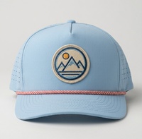 Gorra de Béisbol Personalizada de 5 Paneles con Cordón, Parche Bordado con Logotipo, Corte Láser Perforado, Cierre a Presión, Transpirable, Impermeable, Diseño de Leopardo