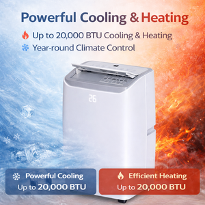 เครื่องปรับอากาศแบบพกพา 18000 บีทียู ระบบทำความเย็นและความร้อน ใช้สารทำความเย็น R290 ประหยัดพลังงาน ติดตั้งในบ้าน วัสดุพลาสติก รองรับ WiFi พร้อมระบบอัตโนมัติ - Product Image 3