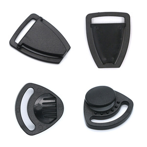 Triangular Helmet Safety Buckle Black Plastic <b>Adjustment</b> <b>Strap</b> Clamp Motorcycle Helmet Accessories - Product Image 1