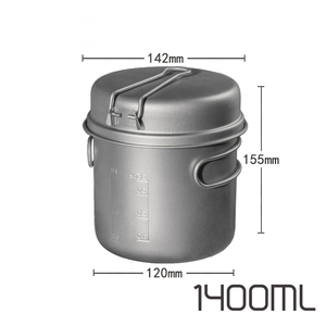 Olla de titanio, accesorios para acampar, utensilios para acampar al aire libre, accesorios para Picnic, juego de cocina para acampar para senderismo al aire libre - Product Image 2