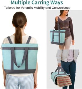 Bolsas Térmicas Aisladas para Comestibles, Bolsas Reutilizables Grandes con Cierre Hermético, Bolsas de Compras Térmicas para Entrega de Alimentos - Product Image 6