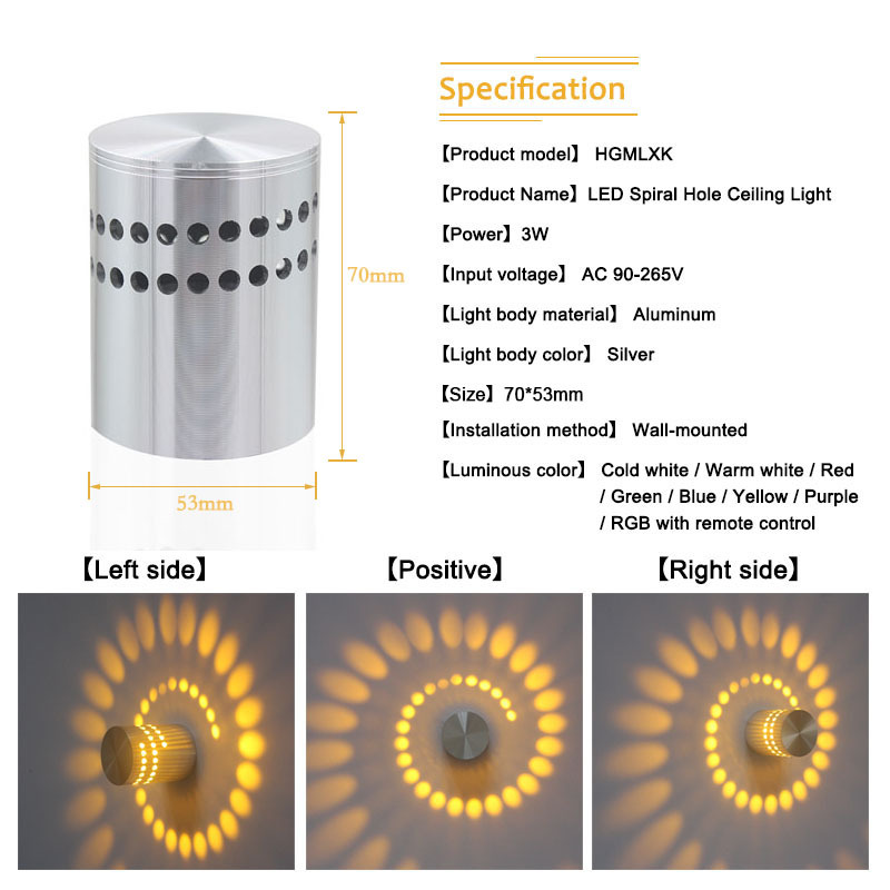EU Standard Modern LED Light 3W Wall Sconce ForGallery Decoration Living Room Front Balcony Porch Corridors Lamp Fixture · image 5