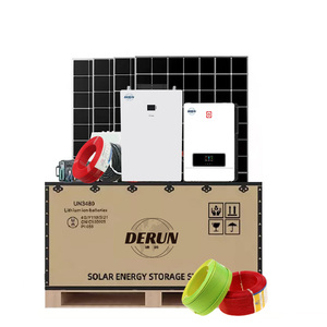 Derun off-lưới Hybrid tấm pin mặt trời với pin và biến tần hoàn chỉnh Kit 5kwh 15kwh 20kwh 30kwh 40kwh - Product Image 1