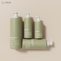 Bouteille de gel douche de luxe en HDPE écologique personnalisée, bouteille de gel douche, bouteille de shampooing en plastique avec pompe pour l'emballage de lotion, 300 ml, 500 ml