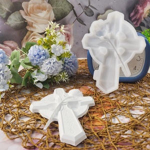 Handmade <b>Resin</b> Casting <b>Molds</b> for DIY Decorative Ornaments Ins Style <b>Silicone</b> Cross rosary ornament <b>Mold</b> X0113 - Product Image 3