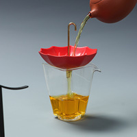 NEWELL Infuseur à thé en porcelaine rétro en forme de parapluie, séparateur de feuilles, maille filtrante, gadget pour la préparation du thé, décoratif pour table de thé de bureau