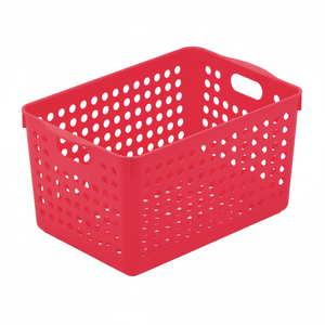 Cesta de almacenamiento profunda roja Inomata - Product Image 1