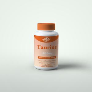 Taurina 1000 mg, Doble Potencia, Salud del Sistema Nervioso, Sin Gluten, Vegano, Sin OMG, Venta al por Mayor, Personalizable - Product Image 1