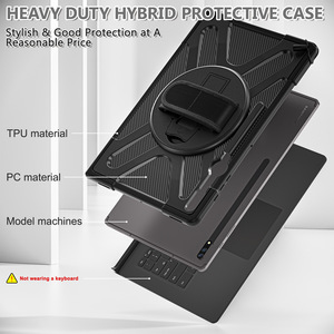 Funda con soporte giratorio de 360 grados en la parte posterior y correa para las manos para la tableta <span class=keywords><strong>Samsung</strong></span> Galaxy Tab <span class=keywords><strong>S8</strong></span> Ultra <span class=keywords><strong>5G</strong></span> de 14.6 pulgadas SM-X900/X906 2022 - Product Image 4