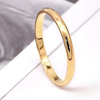 2025 Beliebter Trendiger Einfacher Schmuck Neues Design Glänzender Schlichter Stil 18k Vergoldeter Edelstahl Drehbarer Ring für Damen und Herren