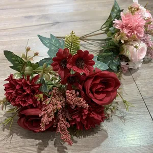 Bouquet de 11 roses artificielles décoratives en vrac, nouvelle collection, design tendance - Product Image 4
