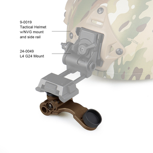 Adaptador de soporte para casco de montaje NVG de aluminio táctico de montaje en casco, PVS 14, visión nocturna, cola de Milano, brazo en J, GZ24-0245 - Product Image 6
