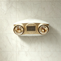 Système combiné de chauffage mural à infrarouge à 2 ampoules, puissance réglable, avec réflecteur en aluminium durable et souffleur haute vitesse