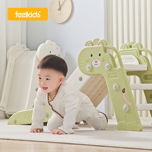 Feiqi mèo gấp trượt trong nhà Mini Playhouse nhà trẻ em sân chơi an toàn đồ chơi bằng nhựa bé trượt cho trẻ em - Product Image 2