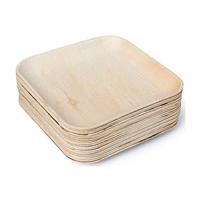 Fournisseur d'assiettes à dîner carrées jetables écologiques en feuille de palmier de 6x9 pouces