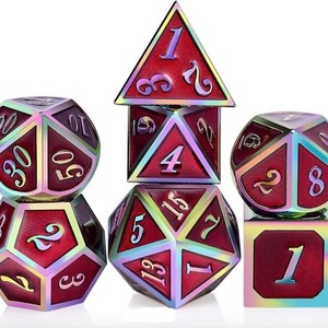 人気商品 メタル製 D&D カスタムダイス ドラゴンダイス ミニダイスセット ダイスまとめ売り D&D&RPGゲーム用 - Product Image 1